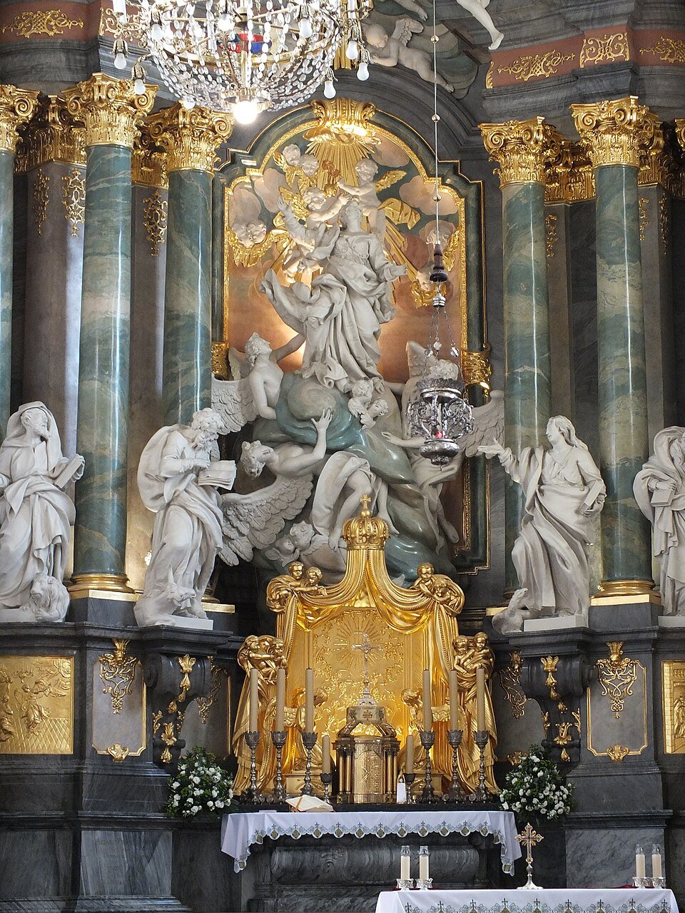 Bazylika jasnogórska – wnętrze z ołtarzem głównym