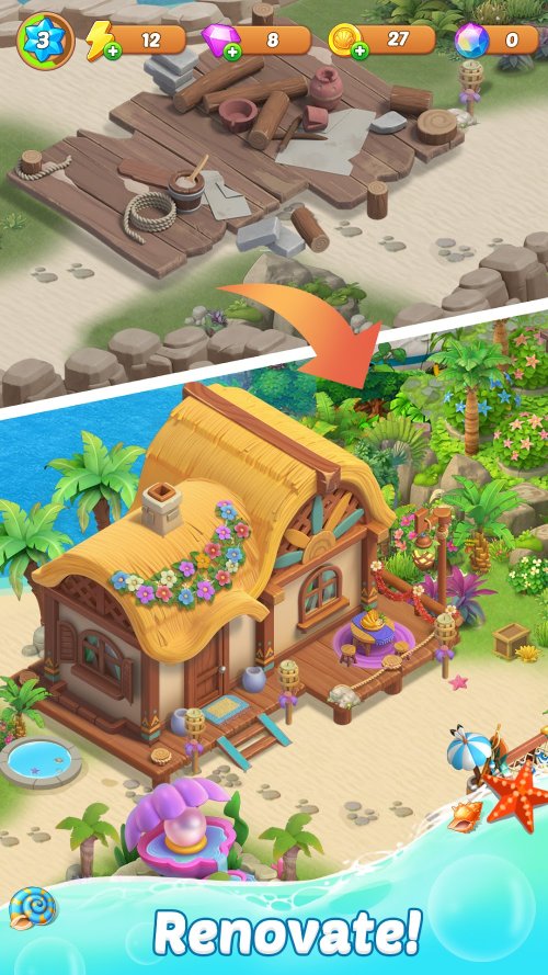 Adventure Island Merge v1.0.101 MOD APK (Earn Coin/Diamons x100, Free Shop, Currencies No-Decrease)