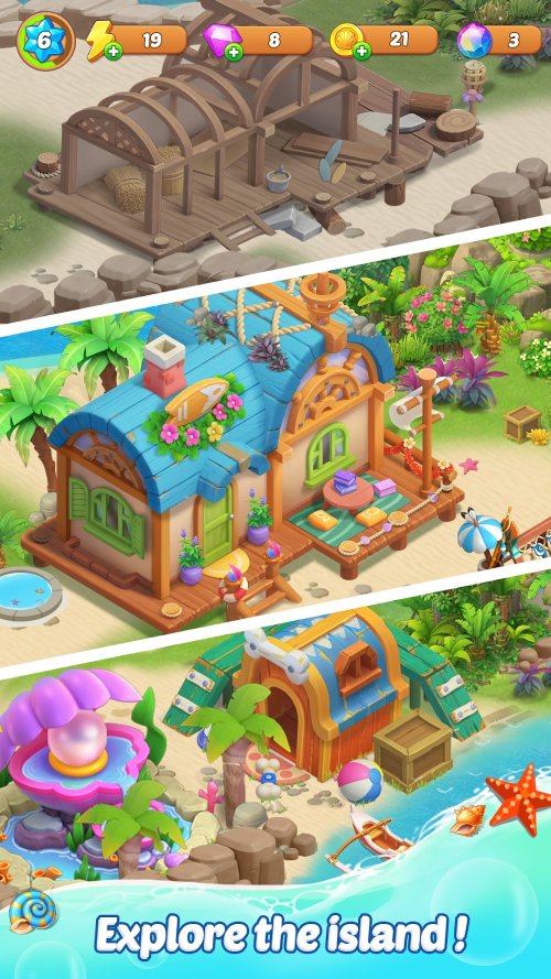 Adventure Island Merge v1.0.101 MOD APK (Earn Coin/Diamons x100, Free Shop, Currencies No-Decrease)