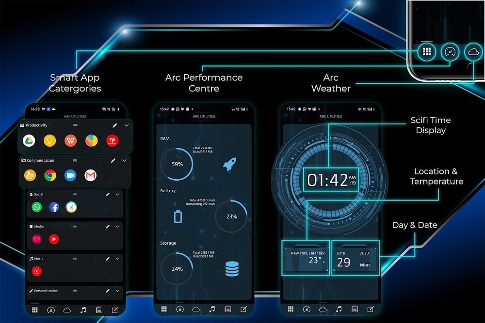 ARC Launcher Pro v50.4 MOD APK (Premium Unlocked)