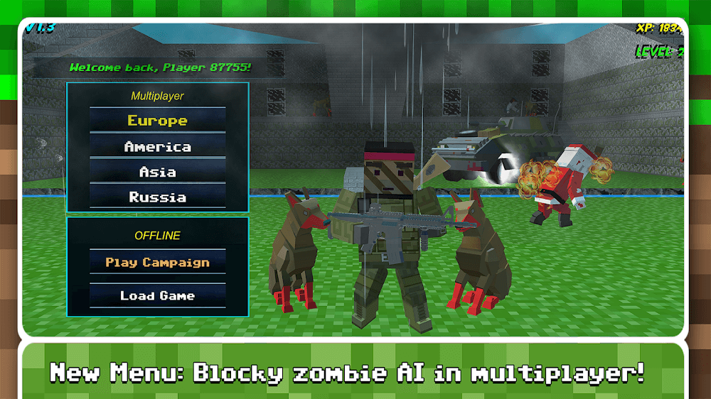 Blocky Combat Strike Survival v41 MOD APK (God Mode, Dumb Enemy)