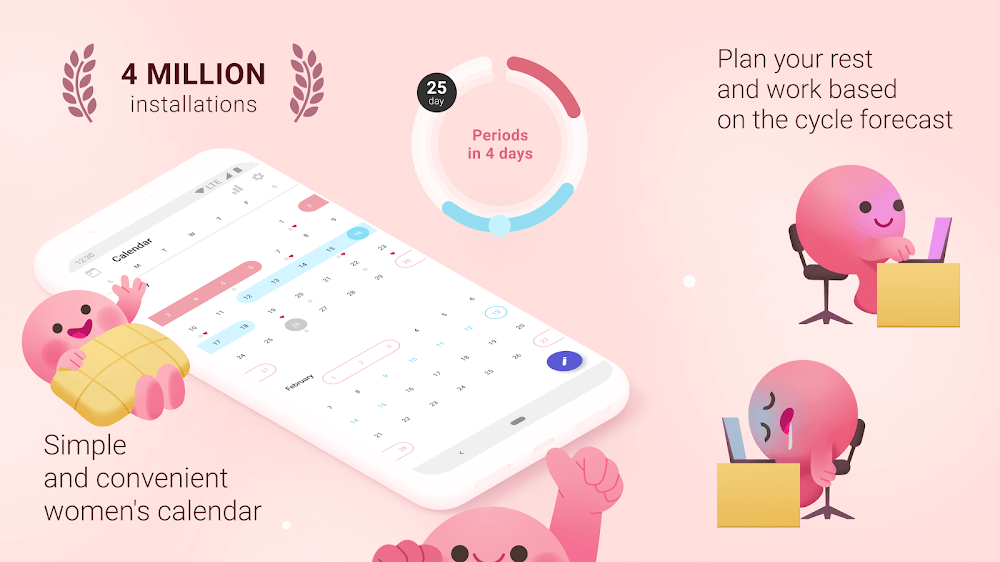 Clover - Safe Period Tracker v7.24.1 MOD APK (Premium Unlocked)