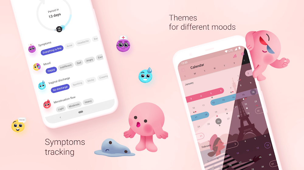 Clover - Safe Period Tracker v7.24.1 MOD APK (Premium Unlocked)