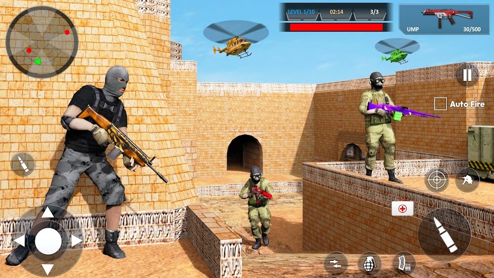 Counter Critical Strike: CS Battlegrounds v1.10 MOD APK (God Mode, Dumb Enemy)