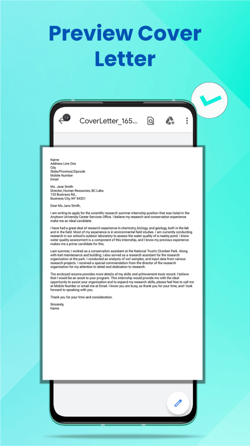 Cover Letter v5.0.2 MOD APK (Premium Unlocked)
