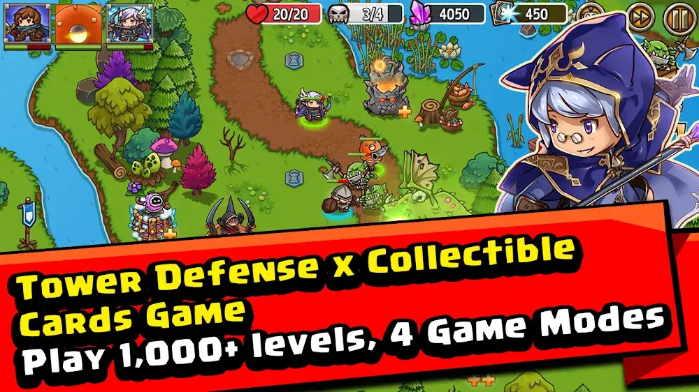 Crazy Defense Heroes v4.2.3 MOD APK (Menu, Resources, Speed)