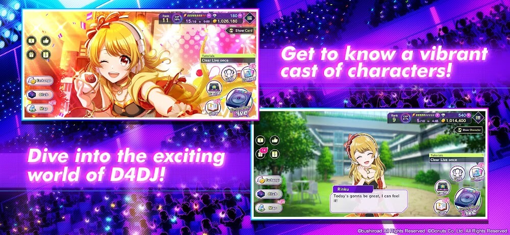 D4DJ Groovy Mix v9.4.10 MOD APK (God Mode, Auto Perfect)