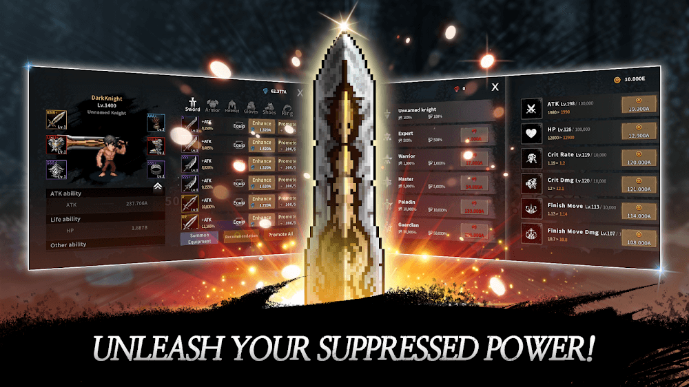 Dark Knight - Idle RPG v1.0.5 MOD APK (Weak Enemy, God Mode)