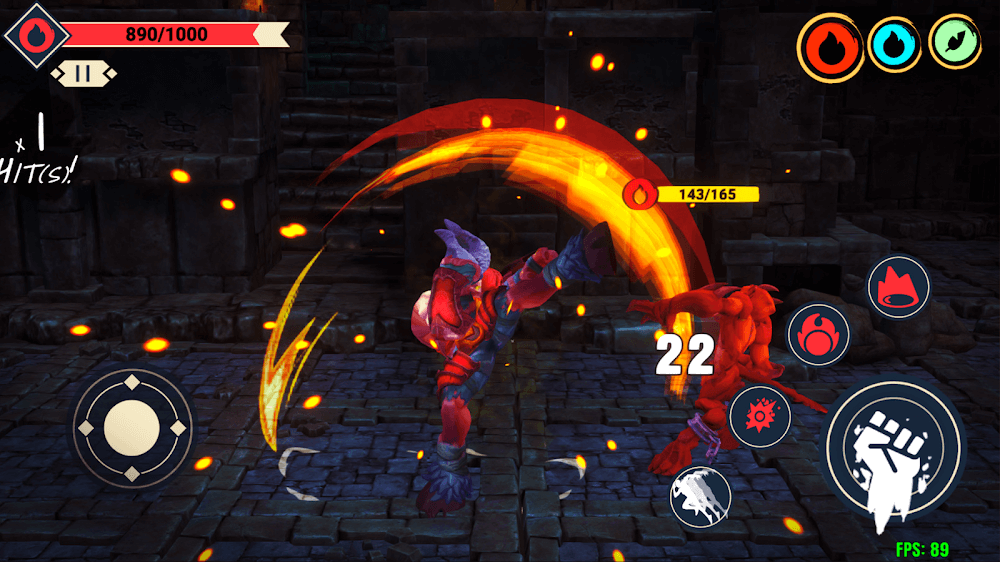 Demon Brawler v0.1 MOD APK (God Mode, Dumb Enemy)