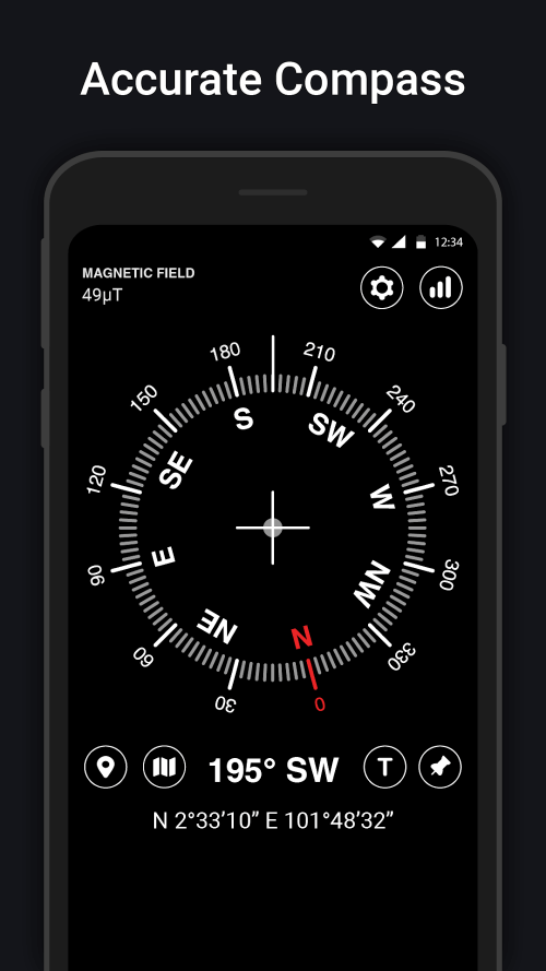 Digital Compass v18.1 MOD APK (Premium Unlocked)