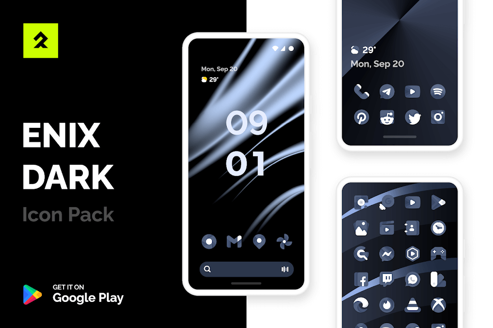 ENIX DARK Icon Pack v1.2 APK (Full Version)