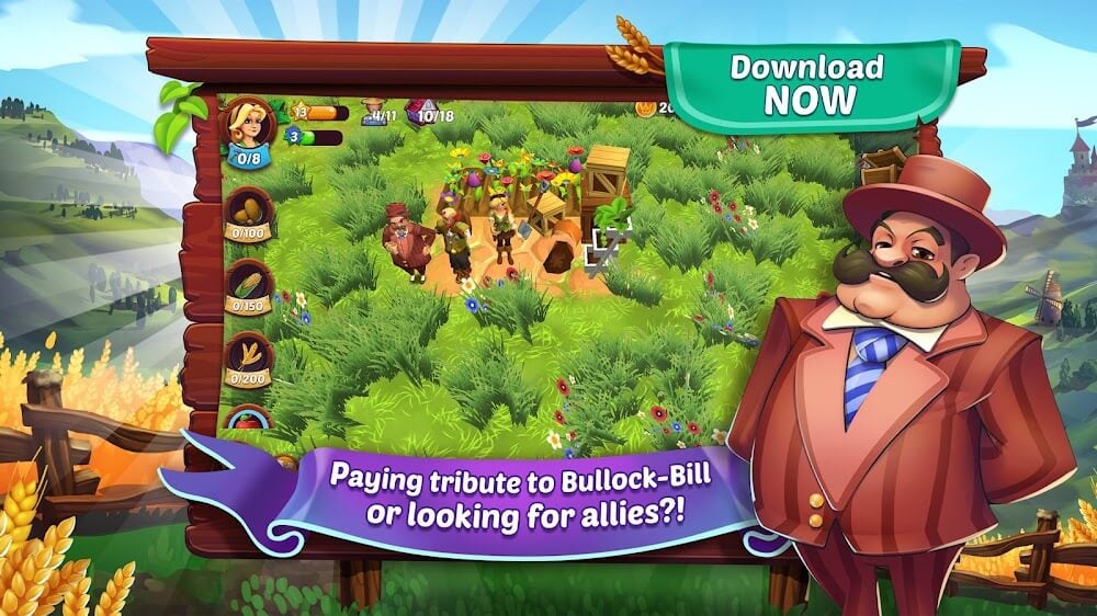 Farmers Conquest Village Tales v1.6.17 MOD APK (Unlimited Money)