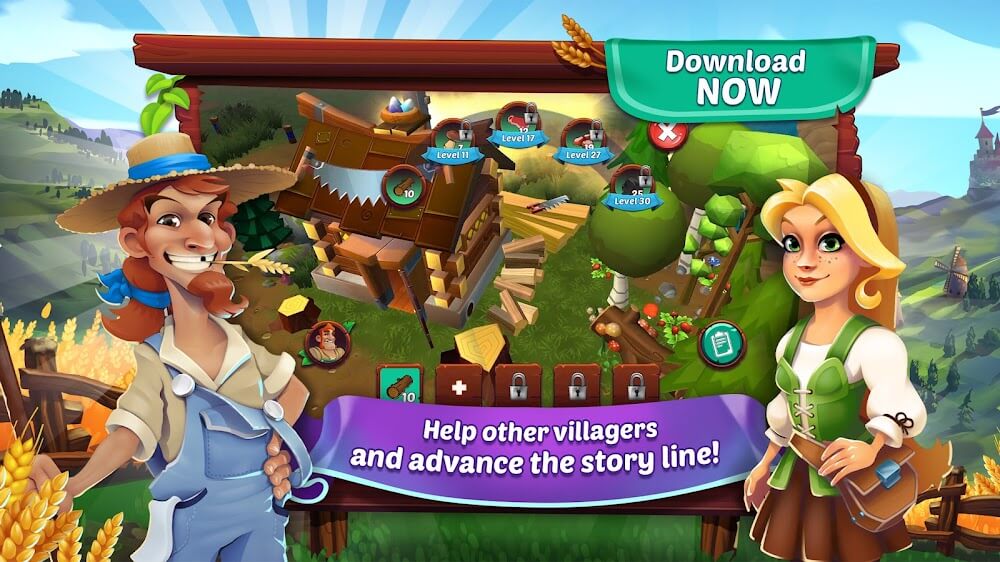Farmers Conquest Village Tales v1.6.17 MOD APK (Unlimited Money)