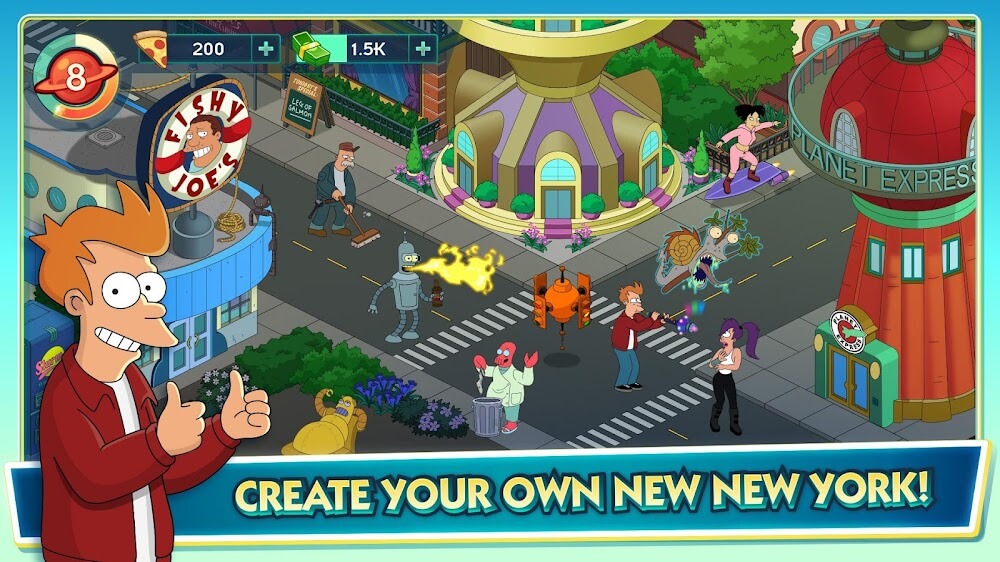 Futurama: Worlds of Tomorrow v1.6.6 MOD APK (Free Shopping)