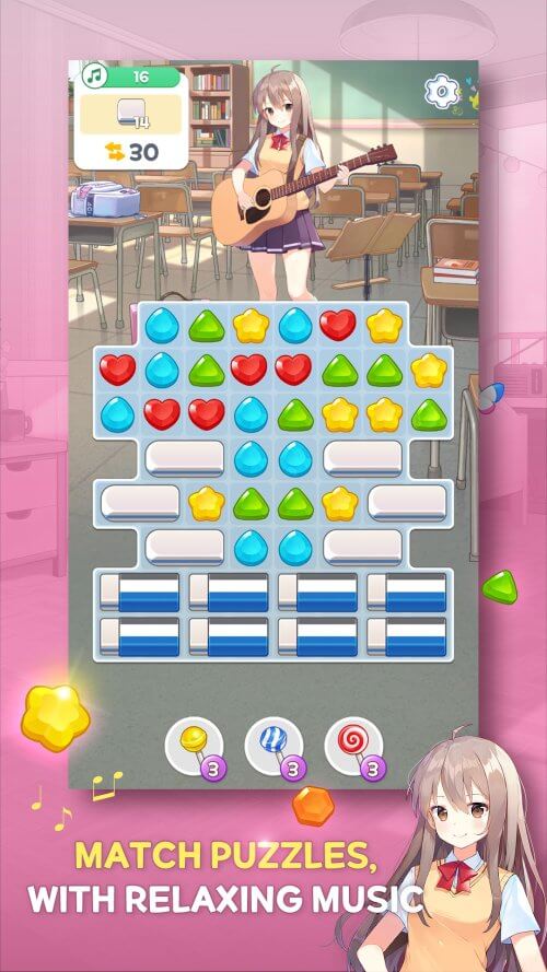 Guitar Girl Match 3 v1.2.15 MOD APK (Unlimited Money)