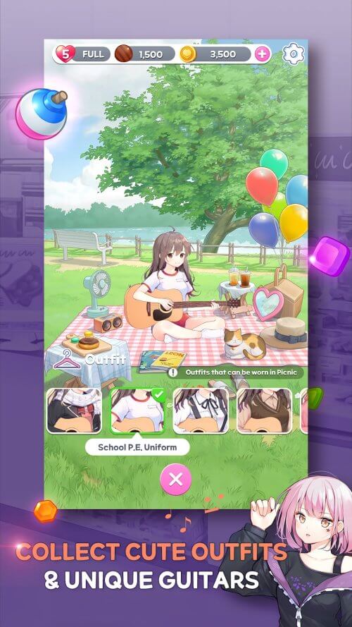 Guitar Girl Match 3 v1.2.15 MOD APK (Unlimited Money)