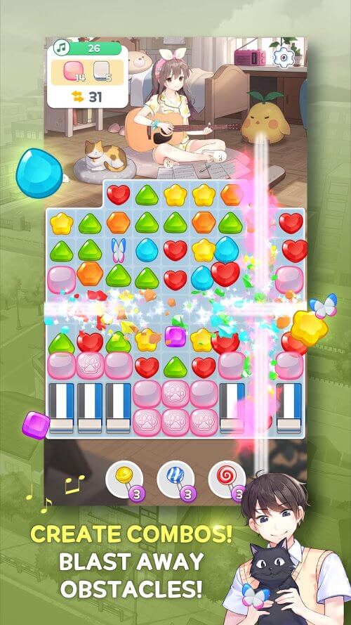 Guitar Girl Match 3 v1.2.15 MOD APK (Unlimited Money)
