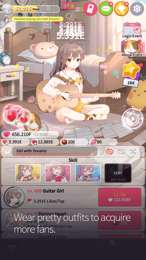 Guitar Girl v8.0.0 MOD APK (Unlimited Love, Fan)