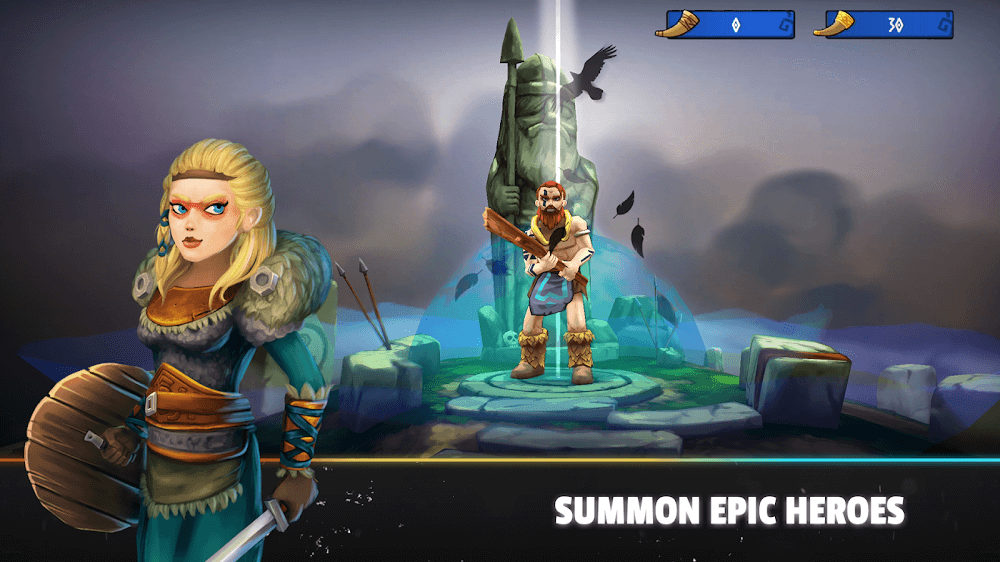 Heroes of Valhalla v1.22.0 MOD APK (One Hit, God Mode, No Skill CD)