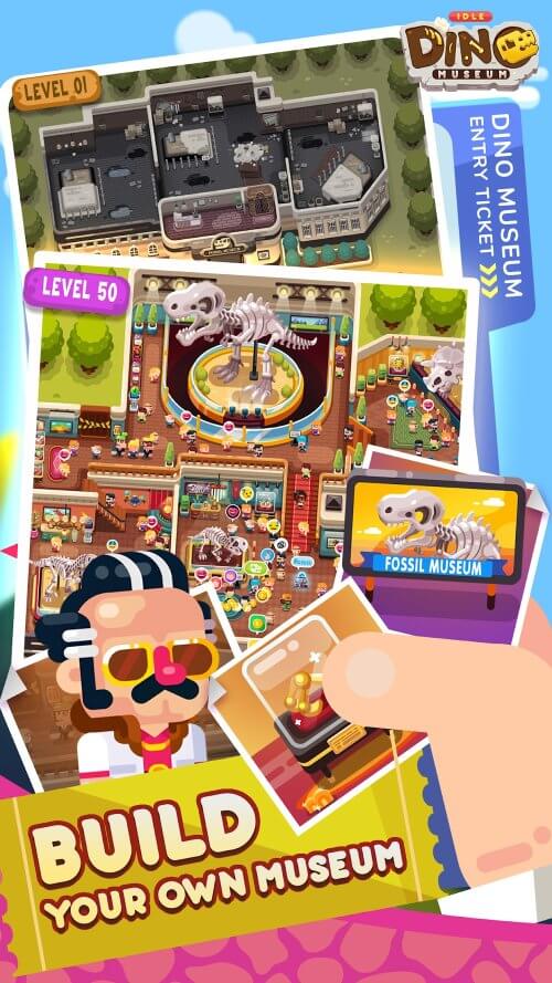 Idle Dino Museum v3.0.8 MOD APK (Unlimited God, Gems)