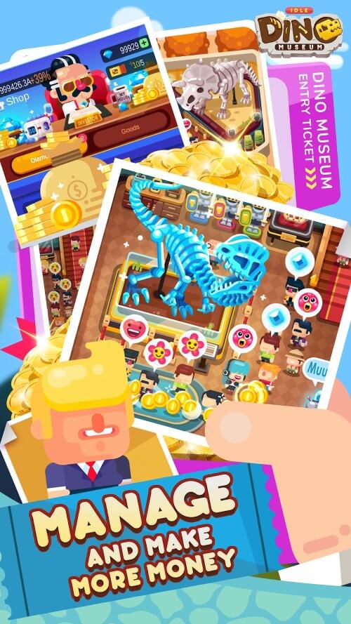 Idle Dino Museum v3.0.8 MOD APK (Unlimited God, Gems)