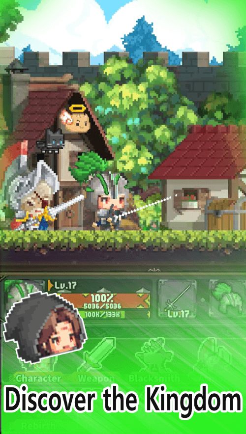 IDLE KINGDOM: QUEST HERO v1.2.2 MOD APK (God Mode, Dumb Enemy)