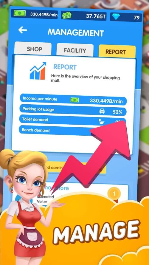 Idle Shopping Mall v4.1.2 MOD APK (Unlimited Money)