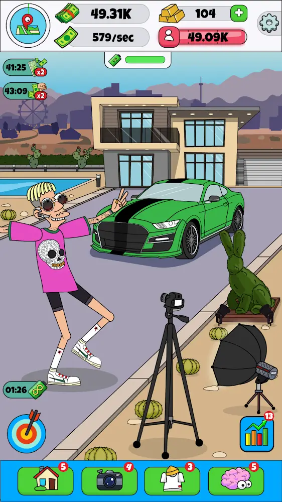 Lamar - Idle Vlogger v237.0.2 MOD APK (Free Upgrades)