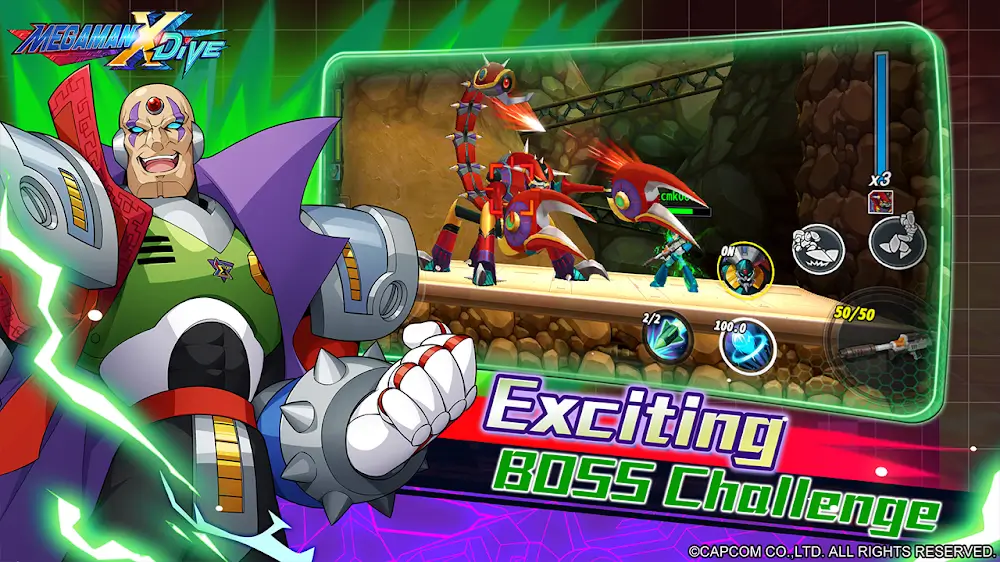 MEGA MAN X DiVE - MOBILE MOD APK v14.1.5 (God Mod, Ammo, No Skill CD)