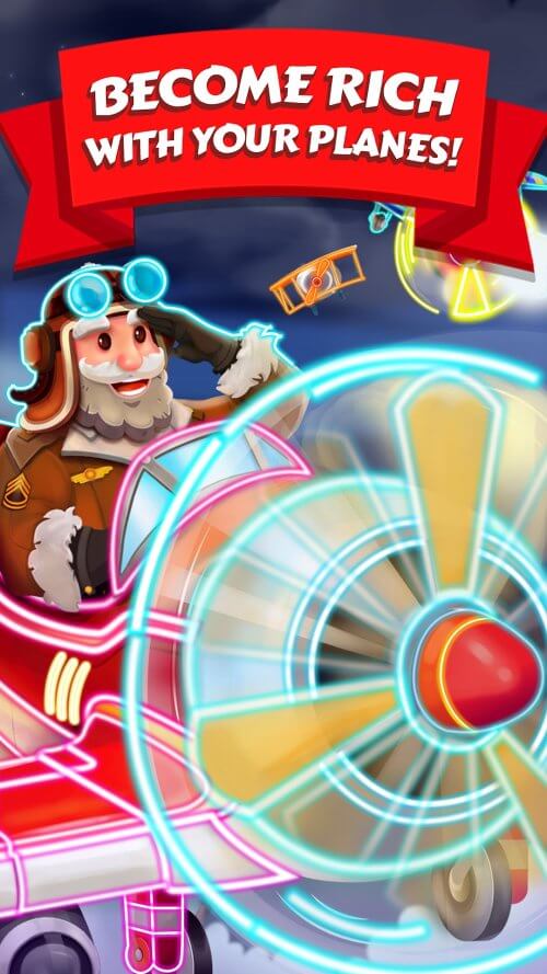 Merge Planes Neon Game Idle v1.0.37 MOD APK (Free Shopping)