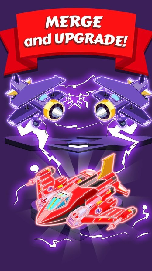 Merge Planes Neon Game Idle v1.0.37 MOD APK (Free Shopping)