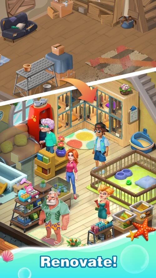Merge Resort v2.7.4 MOD APK (Free Shopping)