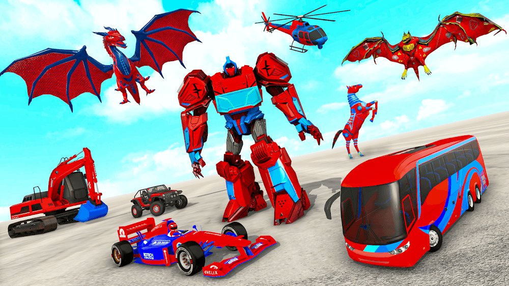 Multi Robot Car Transform Bat v2.1 MOD APK (Unlimited Money)