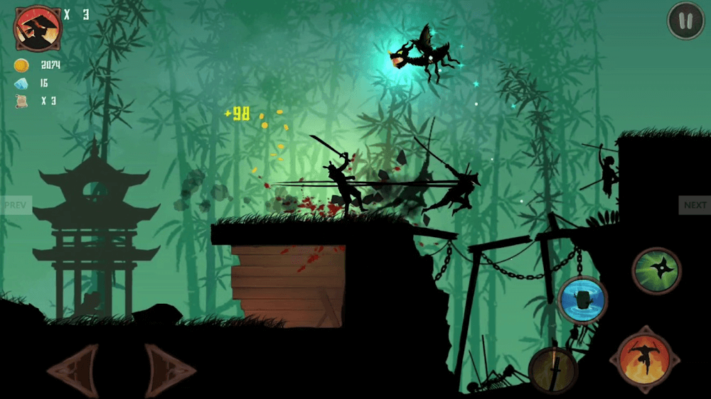 Ninja Shadow Fighter v1.1 MOD APK (God Mode, Dumb Bot)