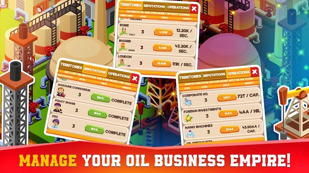 Oil Tycoon idle tap miner game v3.3.1 MOD APK (Menu, Unlimited Money)
