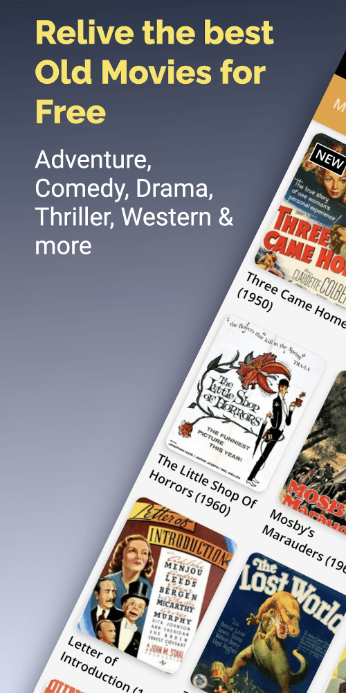 Old Movies Hollywood Classics v1.16.15 MOD APK (Mega Mod, AD-Free)