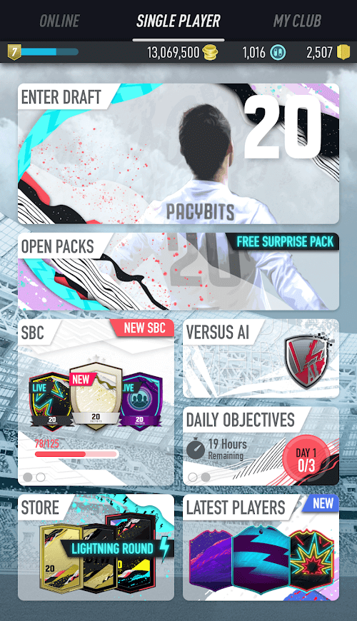 PACYBITS FUT 20 MOD APK v1.2.2 (Unlimited Money)