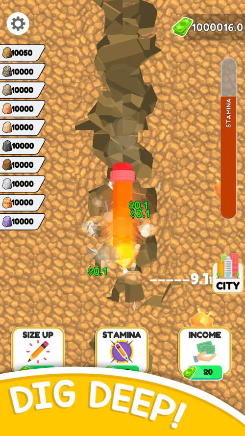 Pen Dig v1.8 MOD APK (Unlimited Cash)