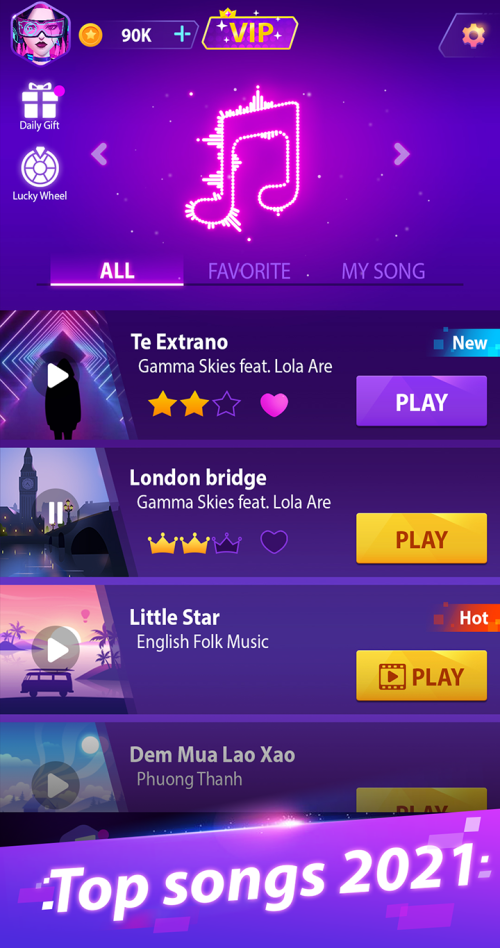 Piano Beat v1.2.5 MOD APK (Unlimited Gold, Unlock Vip)