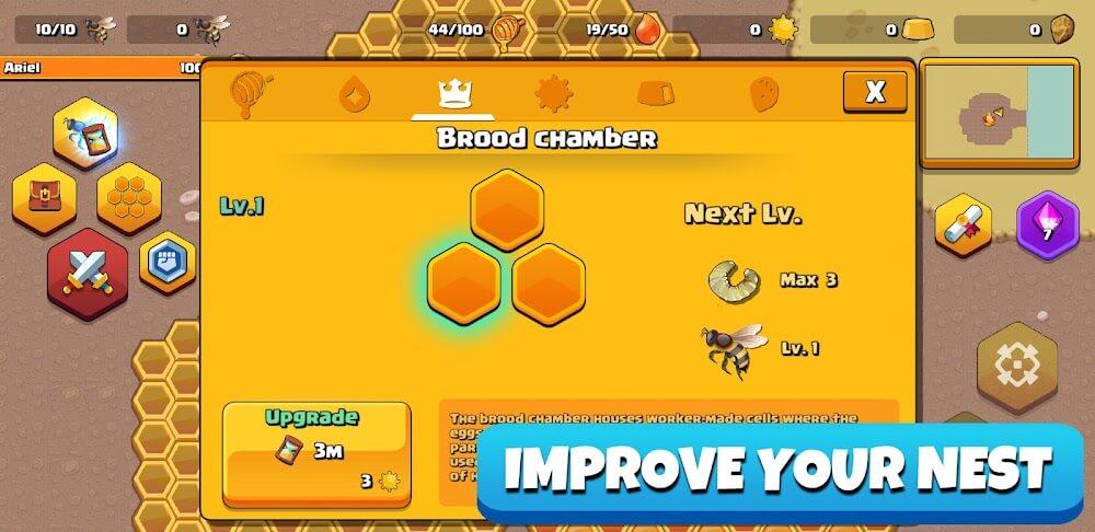 Pocket Bees: Colony Simulator v0.0072 MOD APK (Free Upgrades)