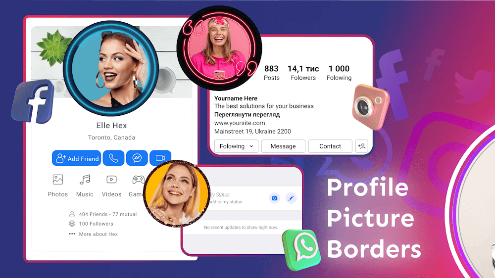 Profile Picture Border Frame v2.4.9 MOD APK (Premium Unlocked)