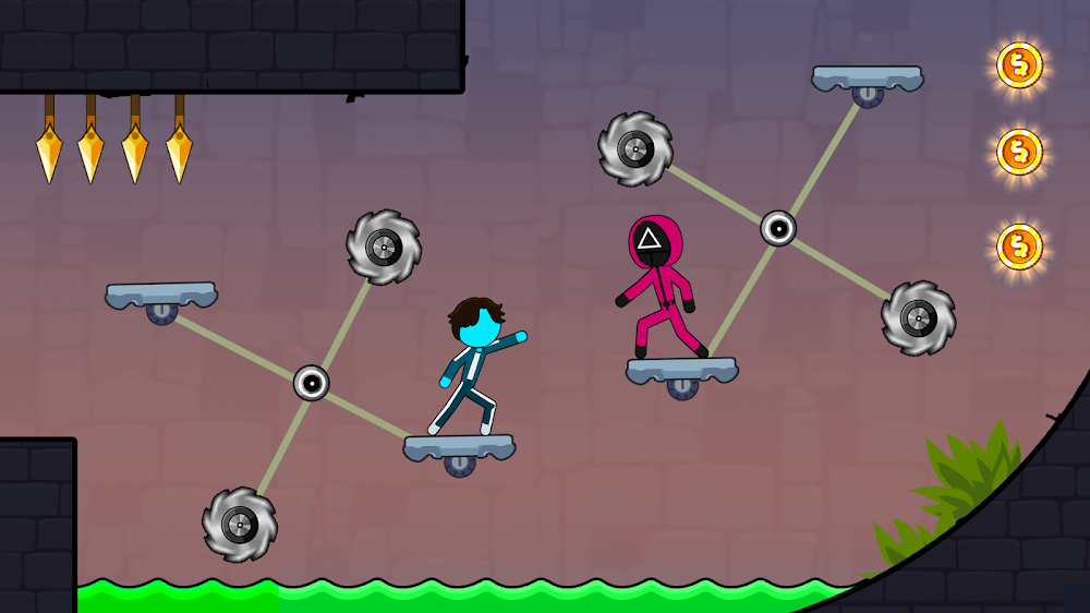Red and Blue Stickman 2 v2.2.19 MOD APK (Unlimited Money, All Unlocked)