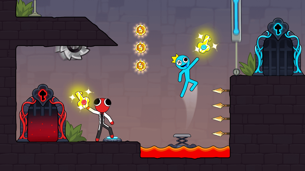 Red and Blue Stickman 2 v2.2.19 MOD APK (Unlimited Money, All Unlocked)