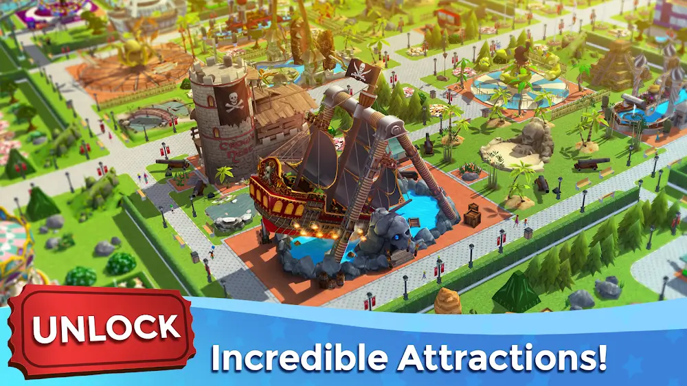 RollerCoaster Tycoon Touch v3.49.0 MOD APK (Unlimited Money)