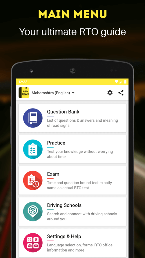 RTO Exam v3.50 MOD APK (Pro Unlocked)