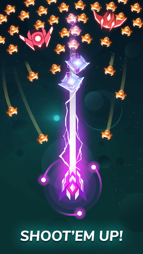 Shootero Classic Sky Shooter v1.2 MOD APK (Free Purchase, God Mode)
