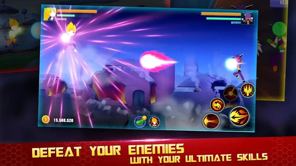 Stick Z: Super Dragon Fight MOD APK v9.0 (Unlimited Coins, Beans)