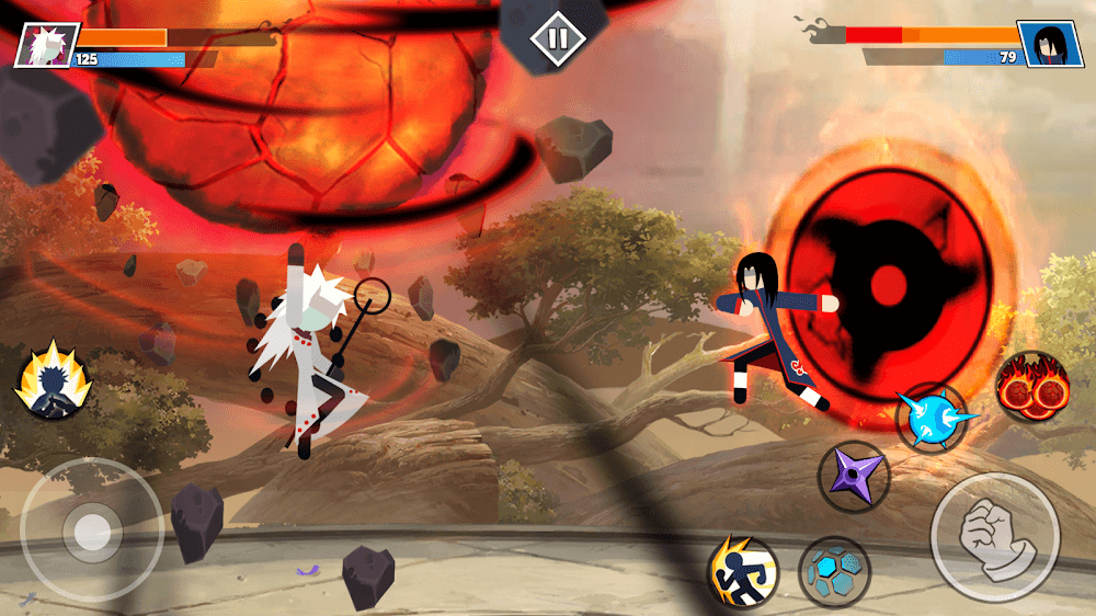 Stickman Shinobi Fighting v7.1 MOD APK (God Mode, No Skill CD, Money)