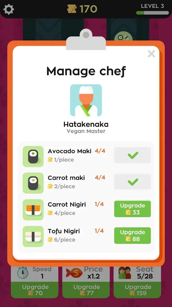 Sushi Bar Idle MOD APK v2.8.13 (Unlimited Coins)