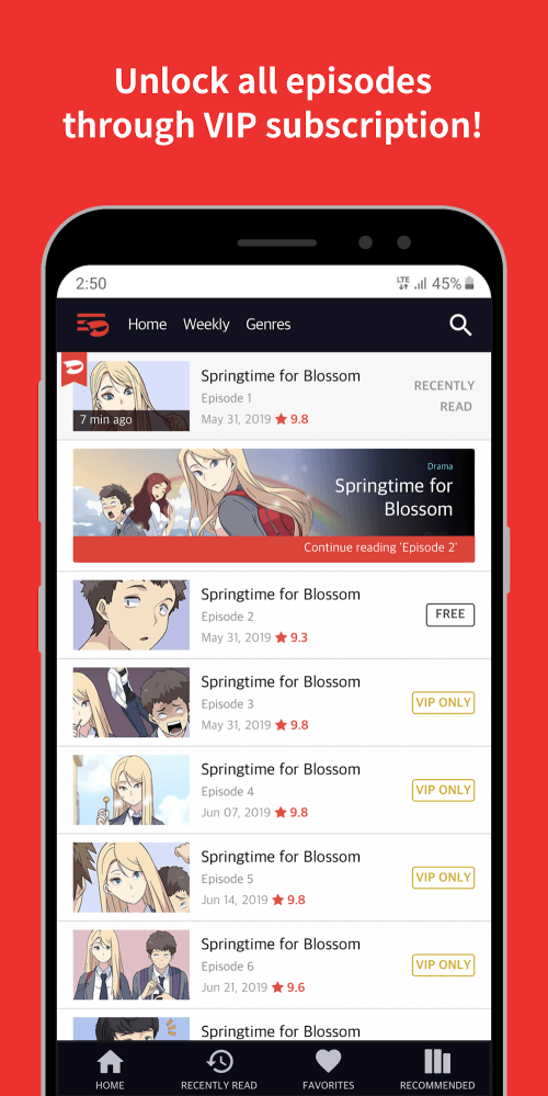 Toomics - Read Premium Comics v1.6.5 APK (Latest)
